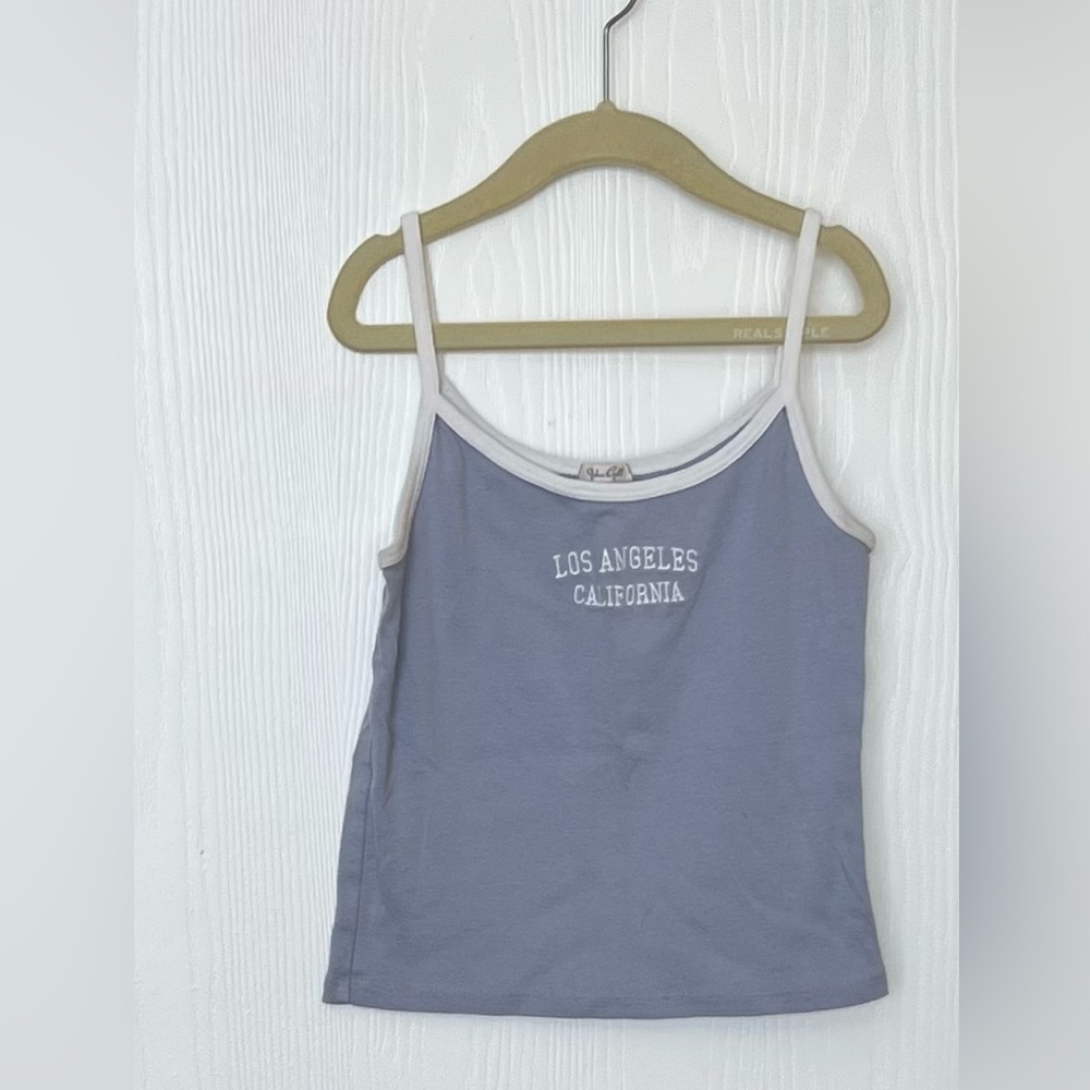 Brandy Melville Blue and White Camisole